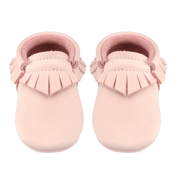 Blush-Little Lambo vegetable tanned baby moccasins